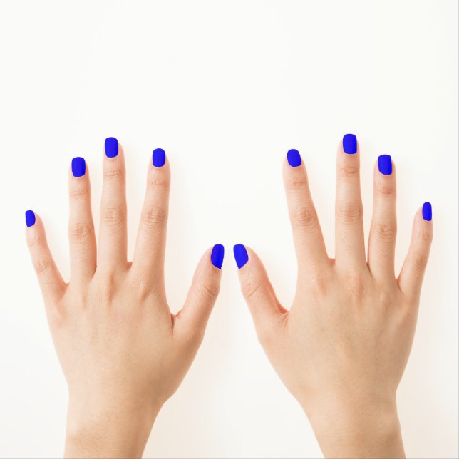 Exciting Blue Minx Nail Art (Insitu - Hands)