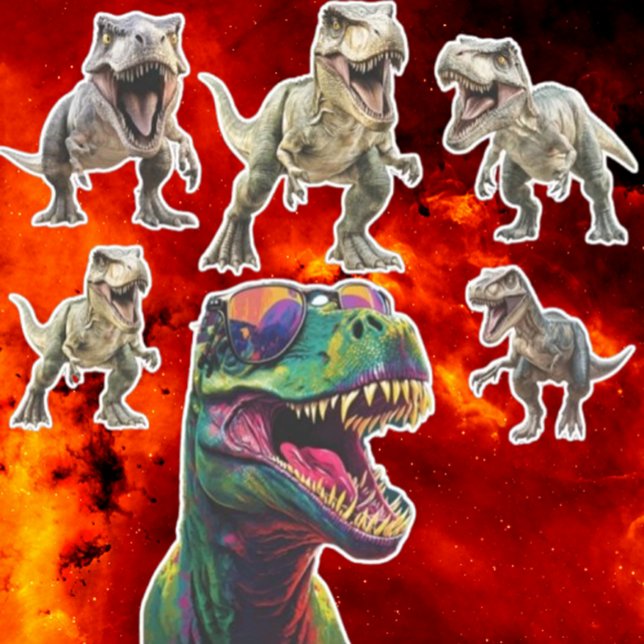 Exciting Dinosaur Sticker (Brighten your day with an exciting dinosaur sticker! )