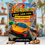 Exciting Race Car Birthday Party Invitation