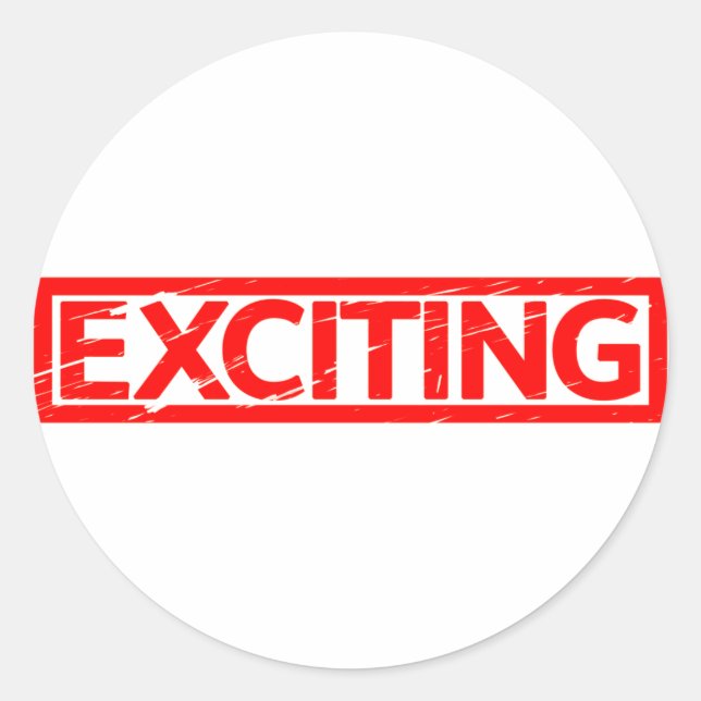 Exciting Stamp Classic Round Sticker (Front)