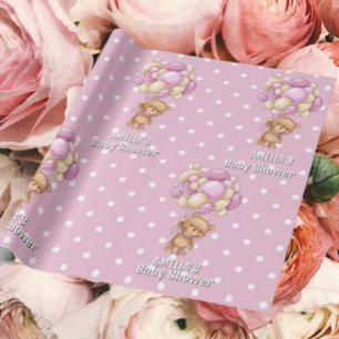 Exciting Teddy Bear Baby Shower Wrapping Paper