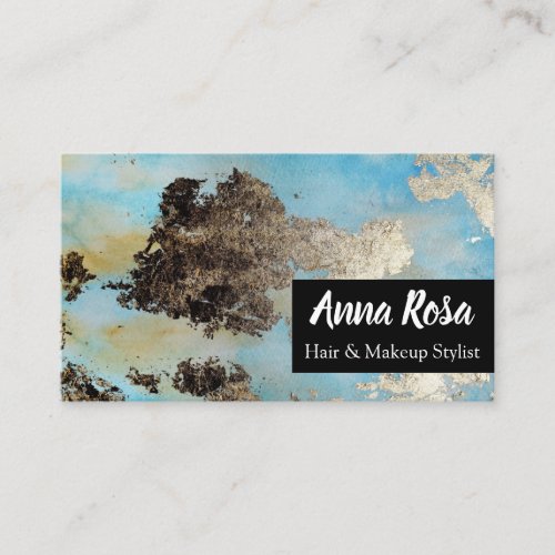  Exciting Watercolor Blue Black Silver Abstract Business Card