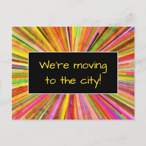 Exciting Were moving to the city Postcard