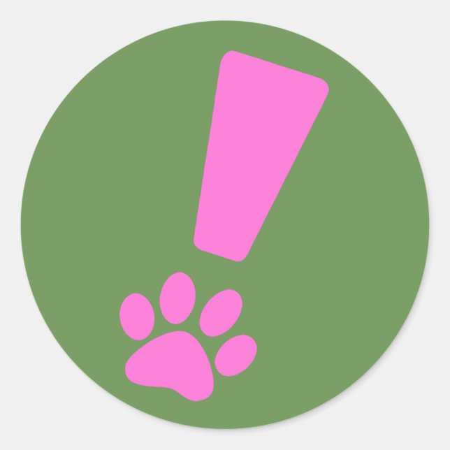 EXCLAMATION CT PAW! Round Stickers (Front)