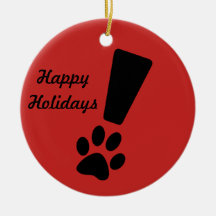 EXCLAMATION DOG PAW! Ornament