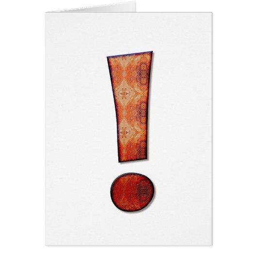 Exclamation mark cards (Front)