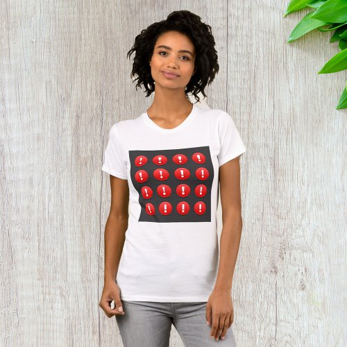 Exclamation Mark Icons Womens T_Shirt