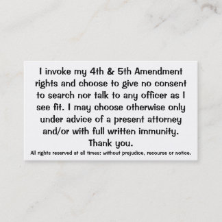 Exclamation of Constitutional Rights Cards