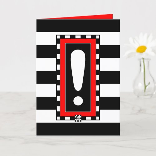 Exclamation Point Bang greeting card