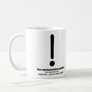 Exclamation Point Grammar Mug Funny Punctuation