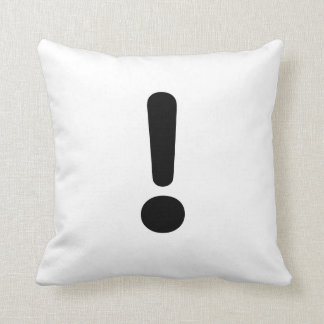 Exclamation Point Throw Pillow