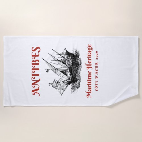 Exclusive Antibes 2026 Maritime Luxury Beach Towel
