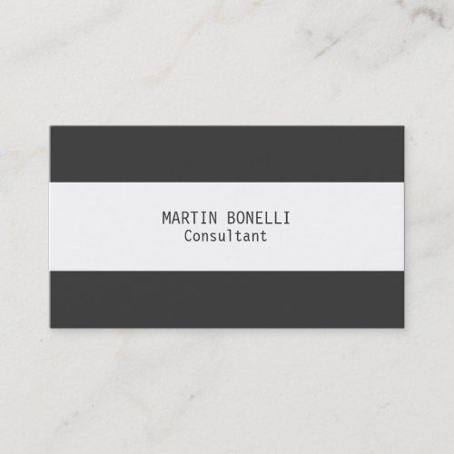 Exclusive Attractive Plain Grey White Stripe Business Card