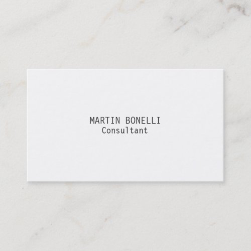 Exclusive Attractive Plain White Business Card