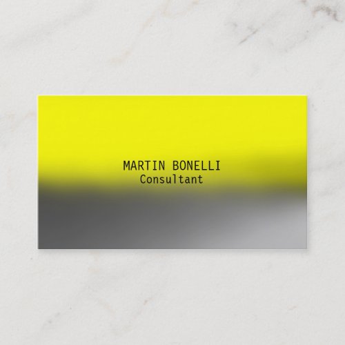 Exclusive Attractive Plain Yellow Grey Business Card