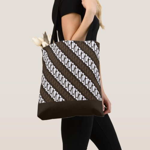 Exclusive Batik Parang Two Tone Pattern Brown Tote Bag