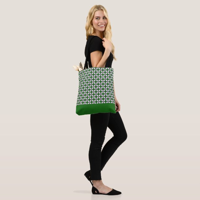 Exclusive Batik Two Tone Pattern Green Edition Tote Bag (On Model)