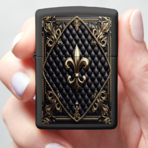 Exclusive Black Leather Prestige Zippo Lighter