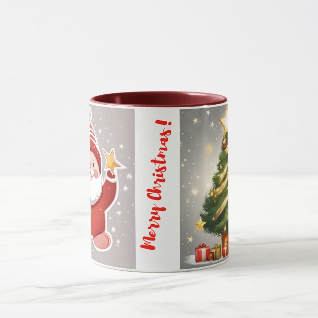 Exclusive Christmas Mug: Red Santa, Sparkling Star Mug (Center)