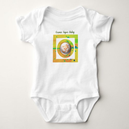 Exclusive Cosmic Super Baby Ohm Modern Art Outfit Baby Bodysuit