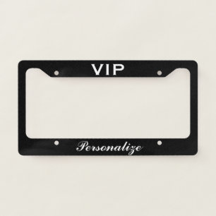 Exclusive custom VIP car license plate frame