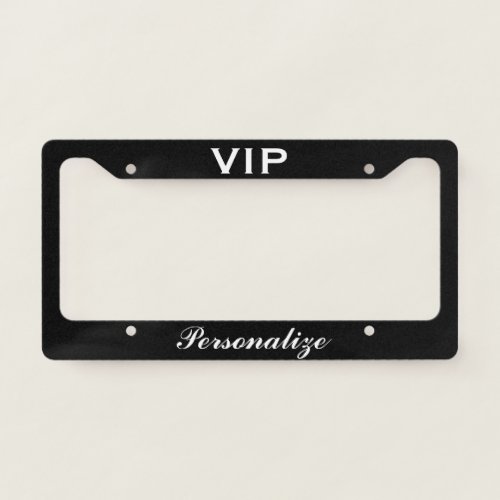 Exclusive custom VIP car license plate frame