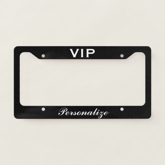 Exclusive custom VIP car license plate frame (Front)