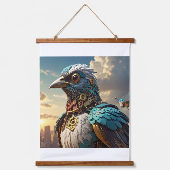 Exclusive Digital Download: Steampunk Owl Art (Hig Hanging Tapestry (Front)