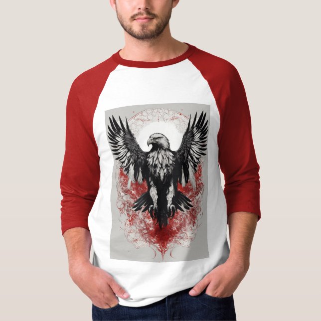  Exclusive Eagle Design T-shirt On Sale (Front)