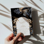 Exclusive Gold And Black Floral Wedding Invitation<br><div class="desc">Our "Exclusive Gold And Black Floral Wedding" collection features airy watercolor black and gold flowers and ample foliage. Coupled with an elegant script which is ready for your personalization making it a chic and modern wedding collection. Check our store for more matching items.</div>