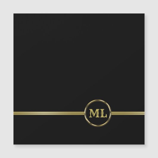 Exclusive gold logo Monogram on black 3 Ring Binde (Front)