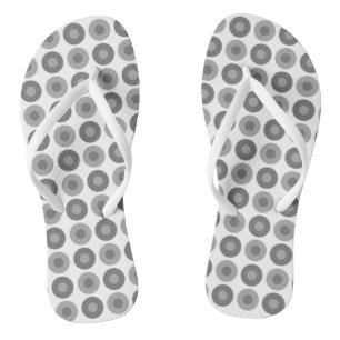 Exclusive Gray Circles Men Women Flip Flops