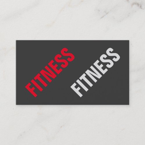 Exclusive Grey Red Unique Special Personal Trainer Business Card