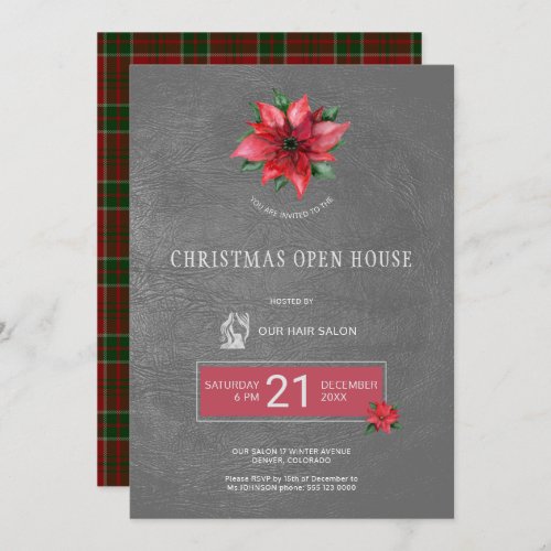 Exclusive Hair Salon Christmas Open House Party Invitation