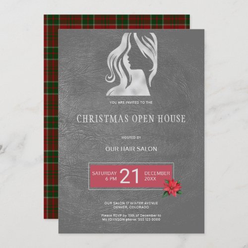 Exclusive Hair Salon Christmas Open House Party Invitation