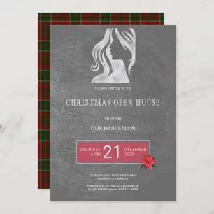 Exclusive Hair Salon Christmas Open House Party Invitation