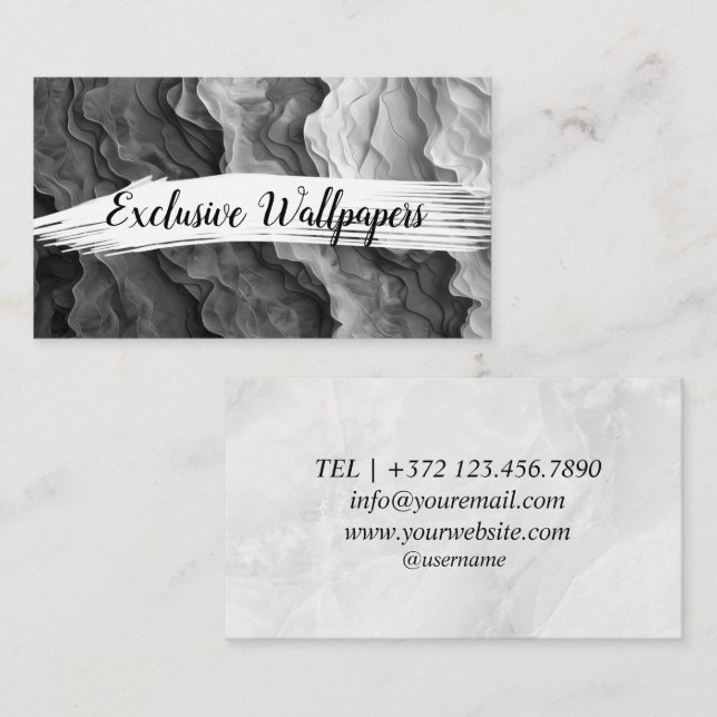 Exclusive Handmade Luxury Wallpapers Business Card (Front/Back)