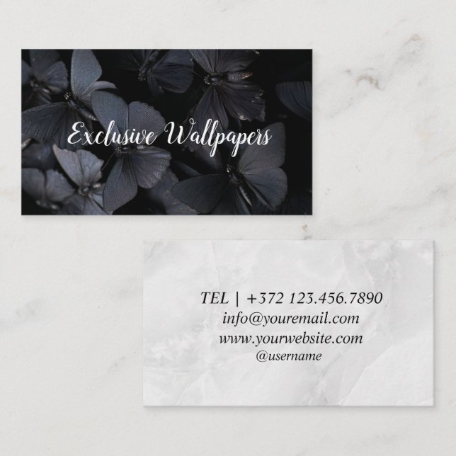 Exclusive Handmade Luxury Wallpapers Business Card (Front/Back)