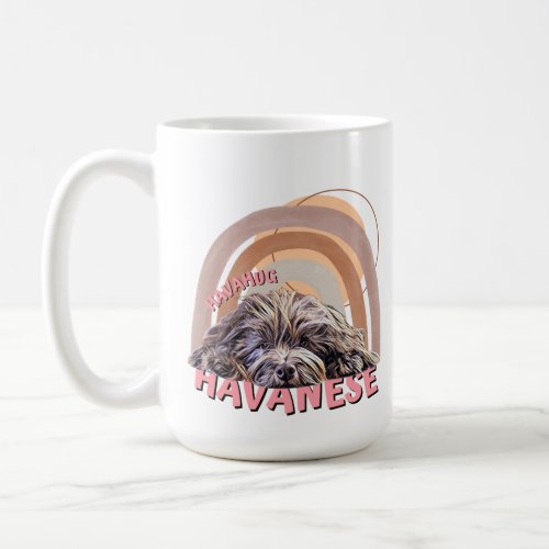 Exclusive HavaHug Havanese Chocolate Dog Lover Coffee Mug