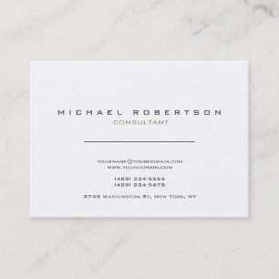 Exclusive modern white clean business card