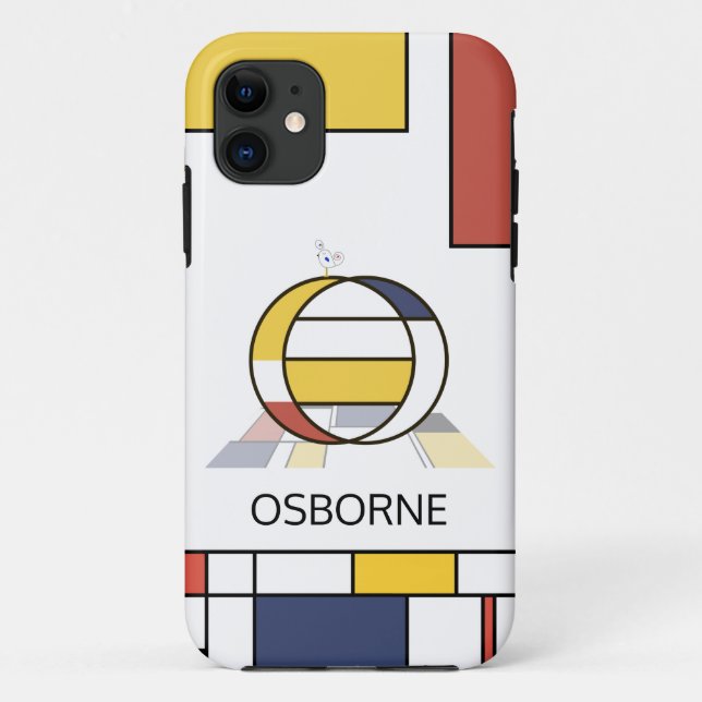 Exclusive Neoplasticism Art Monogram. Letter O Case-Mate iPhone Case (Back)