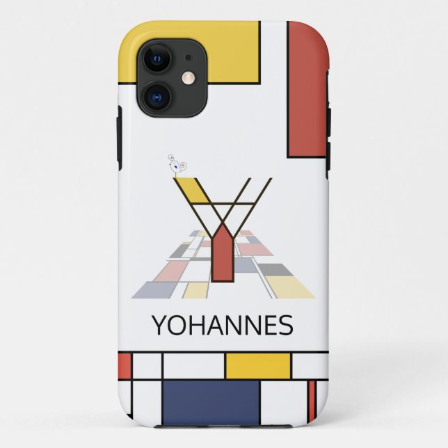 Exclusive Neoplasticism Art Monogram. Letter Y Case-Mate iPhone Case (Back)
