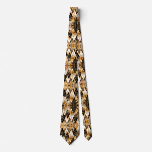  Exclusive One_of_a_Kind Gold Black  Silver Neck Tie