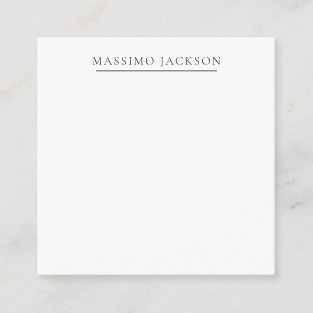 Exclusive Personal Classical Black White Enclosure Card (Front)