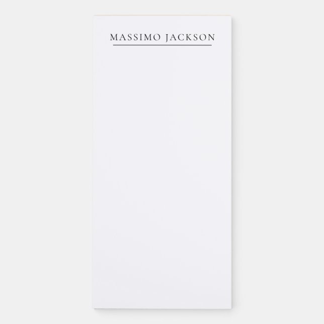 Exclusive Personal Classical Black White Magnetic Notepad (Front)