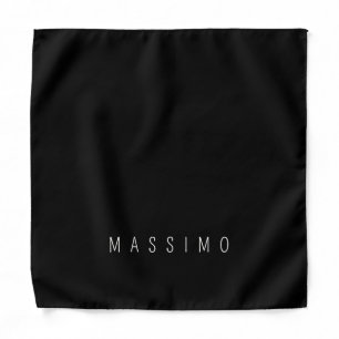 Exclusive Personal Classical Black White Own Name Bandana