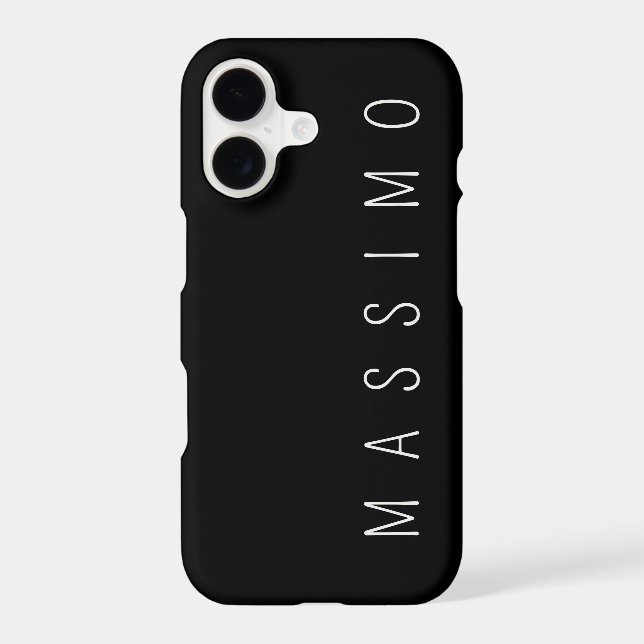 Exclusive Personal Classical Black White Own Name Case-Mate iPhone Case (Back)