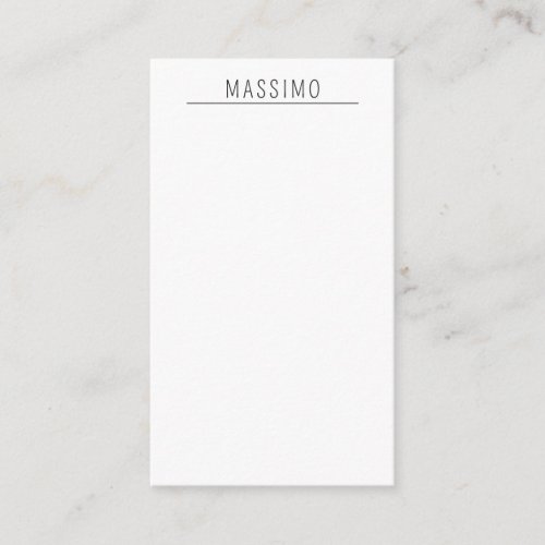 Exclusive Personal Classical Black White Own Name Enclosure Card