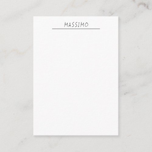 Exclusive Personal Classical Black White Own Name Enclosure Card