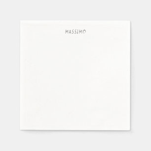 Exclusive Personal Classical Black White Own Name Napkins